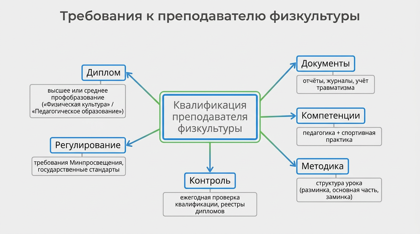 Требования к квалификации преподавателей физкультуры