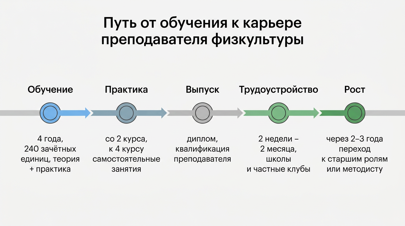 Путь обучения к карьере преподавателя физкультуры
